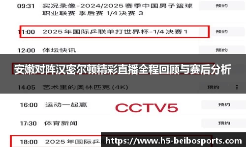 安嫩对阵汉密尔顿精彩直播全程回顾与赛后分析